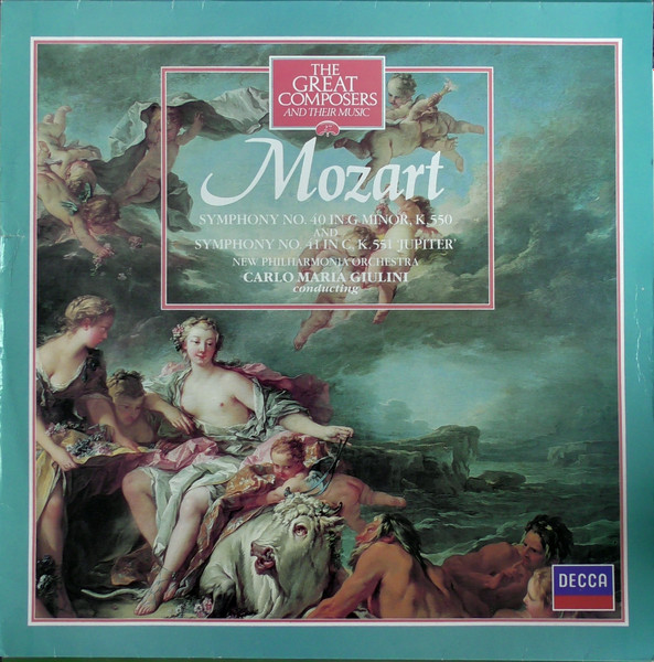 Wolfgang Amadeus Mozart - New Philharmonia Orchestra , Carlo Maria Giulini - Symphony No. 40 In G Minor, K.550 And Symphony No. 41 In C, K.551 'Jupiter' | Decca (411 004-1)