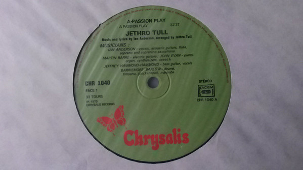 Jethro Tull - A Passion Play | Chrysalis (CHR 1040 B) - 3