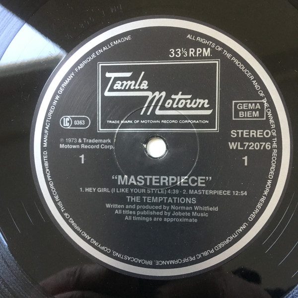 The Temptations - Masterpiece | Tamla Motown (WL72076) - 3 The Temptations - Masterpiece | Tamla Motown (WL72076) - 3