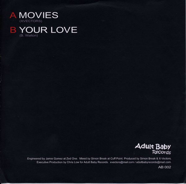 xVECTORS - Movies / Your Love | Adult Baby Records (AB 002) - 2
