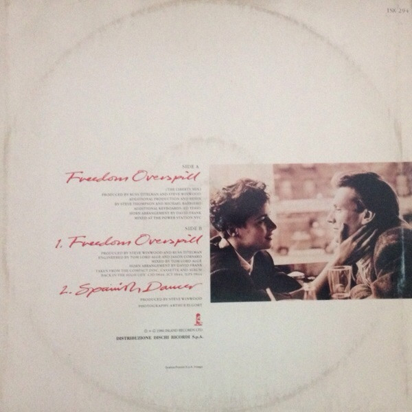 Steve Winwood - Freedom Overspill | Island Records (ISX 294) - main