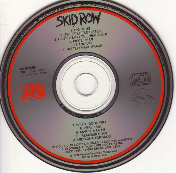 Skid Row - Skid Row [CD] | Atlantic (A2 81936) - 3