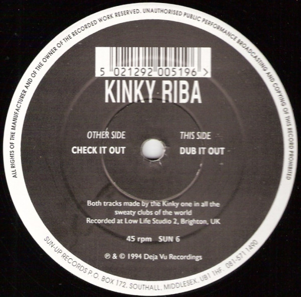 Kinky Riba - Check It Out / Dub It Out | Sun-Up Records (SUN 6)