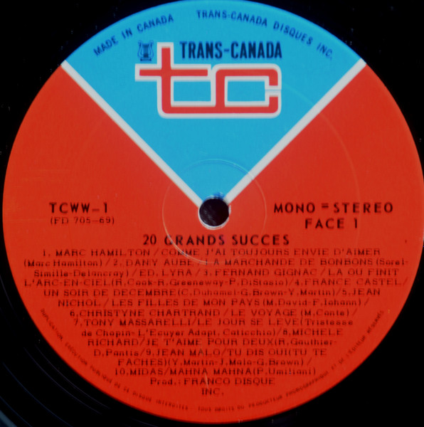 Various - 20 Grands Succes | Trans-Canada (TCWW-1) - 3