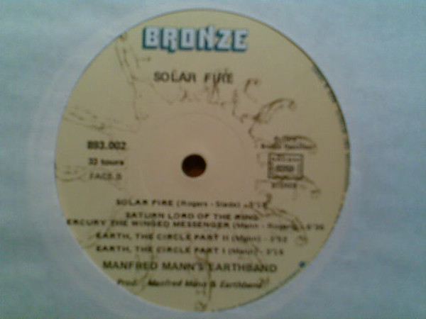Manfred Mann's Earth Band - Solar Fire | Bronze (89 3002) - 4 Manfred Mann's Earth Band - Solar Fire | Bronze (89 3002) - 4