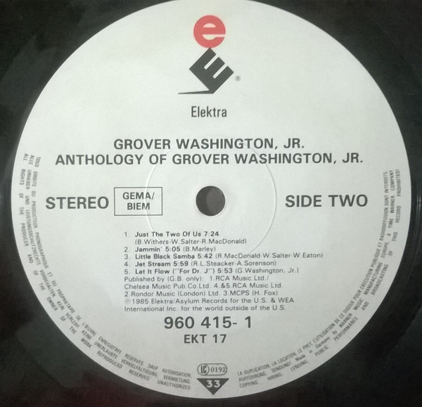 Grover Washington, Jr. - Anthology Of Grover Washington Jr. | Elektra (960 415-1) - 3
