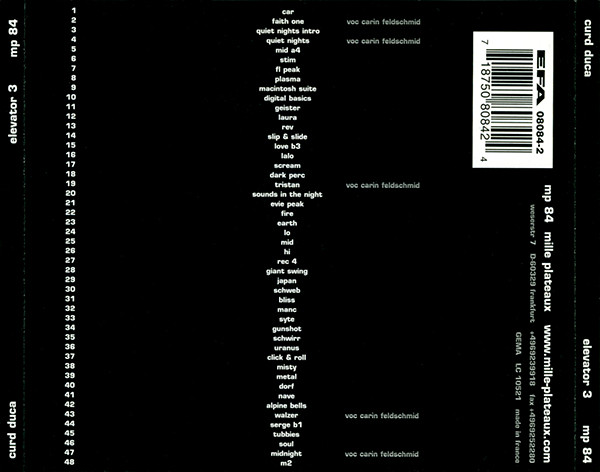 Curd Duca - Elevator 3 (Digitalanalog Mood Music) | Mille Plateaux (mp 84) - 2 Curd Duca - Elevator 3 (Digitalanalog Mood Music) | Mille Plateaux (mp 84) - 2