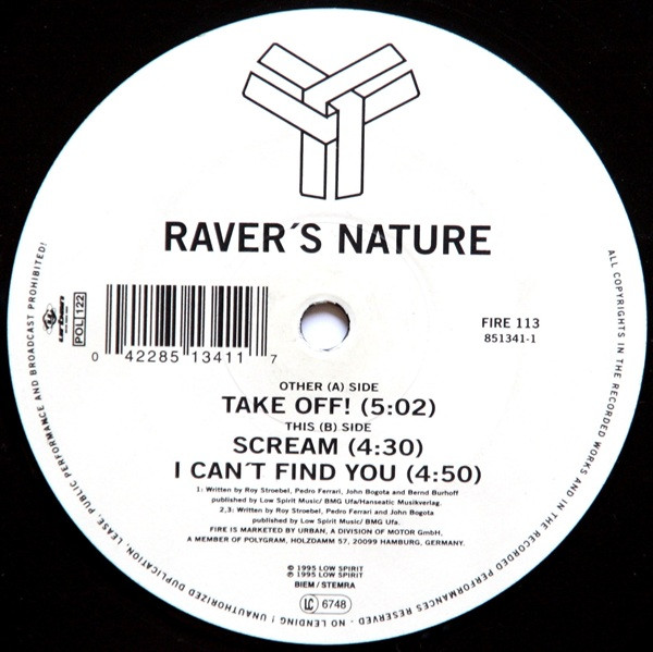 Raver's Nature - Take Off! | Fire Recordings (FIRE 113) - 3