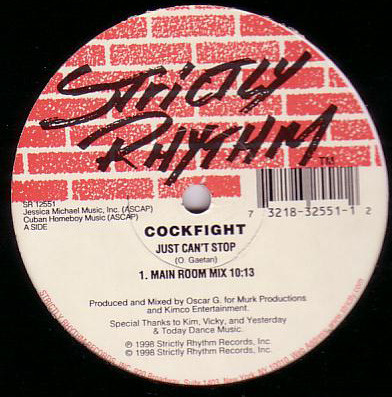 Cockfight - Just Can't Stop | Strictly Rhythm (SR 12551) - 2