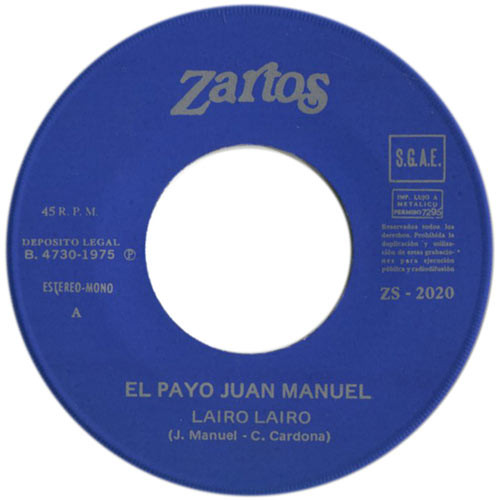 El Payo Juan Manuel - Lairo Lairo / Playas Catalanas | Zartos (ZS-2020) - 3