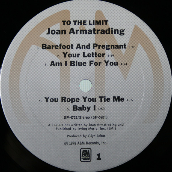 Joan Armatrading - To The Limit | A&M Records (SP-4732) - 3