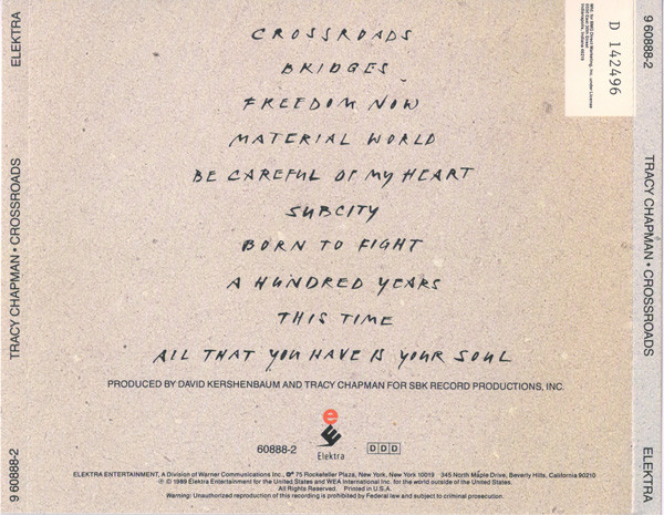 Tracy Chapman - Crossroads | Elektra (9 60888-2) - 2