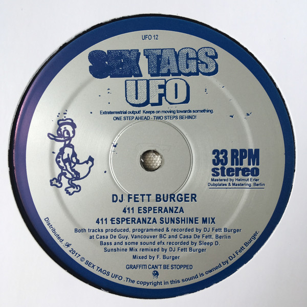 DJ Fett Burger - Pub 18 / 411 Esperanza | Sex Tags UFO (UFO 12) - 3 DJ Fett Burger - Pub 18 / 411 Esperanza | Sex Tags UFO (UFO 12) - 3