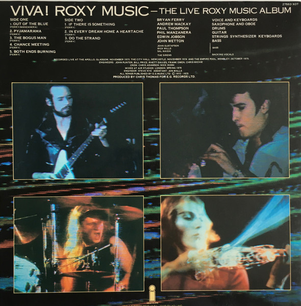 Roxy Music - Viva ! The Live Roxy Music Album | Island Records (27 553 XOT) - 4 Roxy Music - Viva ! The Live Roxy Music Album | Island Records (27 553 XOT) - 4