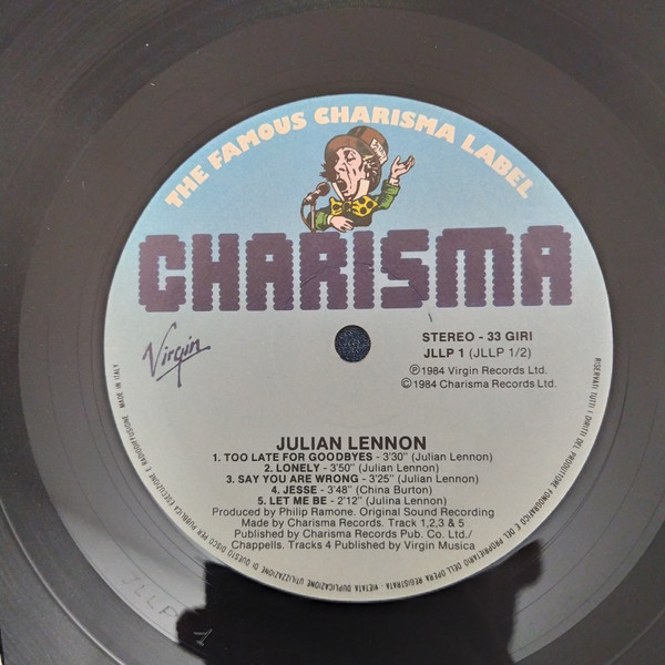 Julian Lennon - Valotte | Charisma (JLLP 1) - 3 Julian Lennon - Valotte | Charisma (JLLP 1) - 3