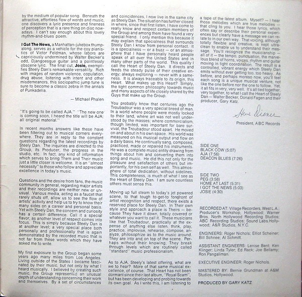 Steely Dan - Aja | ABC Records (AA-1006) - 3 Steely Dan - Aja | ABC Records (AA-1006) - 3