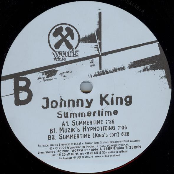 Johnny King - Summertime | Work White (WORKW 07) - main