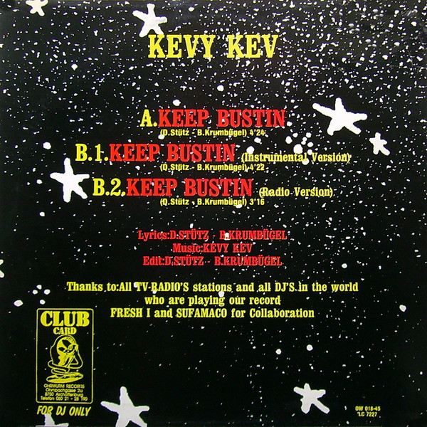 Kevy Kev - Keep Bustin' | Ohrwurm Records (OW 018-45) - 2
