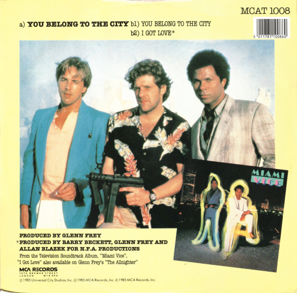 Glenn Frey - You Belong To The City | MCA Records (MCAT 1008) - 2