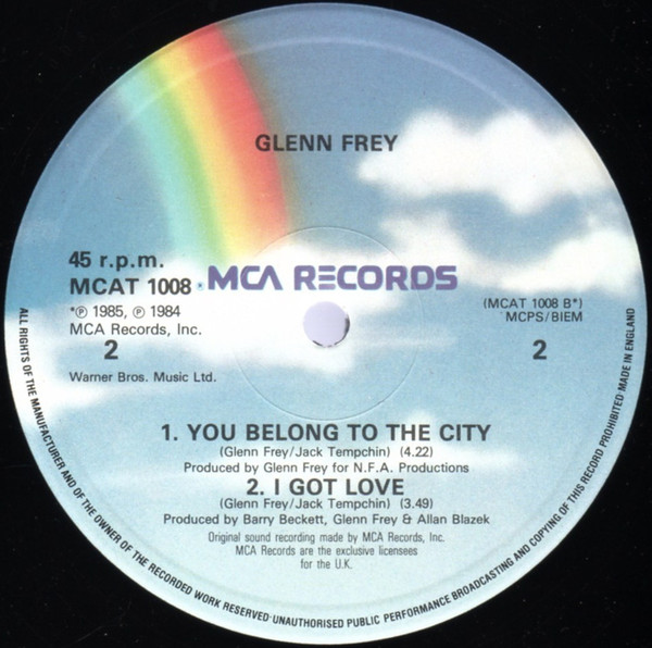 Glenn Frey - You Belong To The City | MCA Records (MCAT 1008) - 4