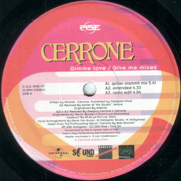 Cerrone - Gimme Love | Rise (RISE 157) - 3