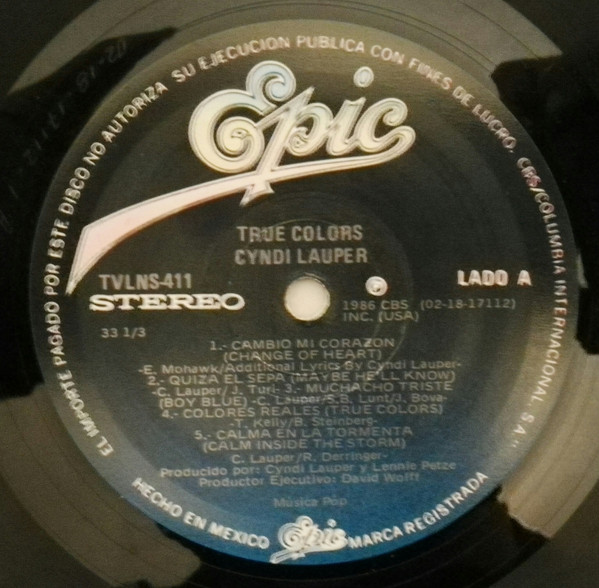 Cyndi Lauper - True Colors | Epic (TVLNS-411) - 3 Cyndi Lauper - True Colors | Epic (TVLNS-411) - 3