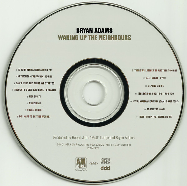 Bryan Adams = Bryan Adams - Waking Up The Neighbours = ウェイキング・アップ・ザ・ネイバーズ | A&M Records (POCM-9001) - 4