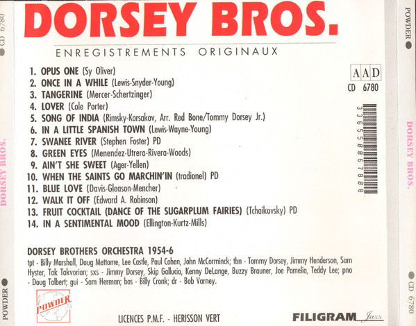 The Dorsey Brothers - Enregistrements Originaux | Powder (CD 6780) - 3 The Dorsey Brothers - Enregistrements Originaux | Powder (CD 6780) - 3