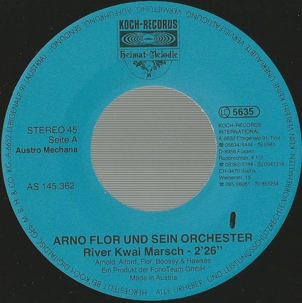 Orchester Arno Flor - River Kwai Marsch | Koch Records International (AS 145.362) - 2