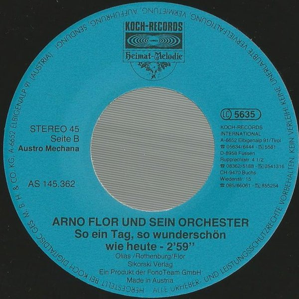 Orchester Arno Flor - River Kwai Marsch | Koch Records International (AS 145.362) - 3