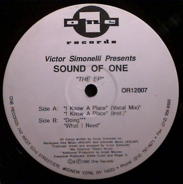 Victor Simonelli Presents Sound Of One - The EP | One Records (OR12007) - main
