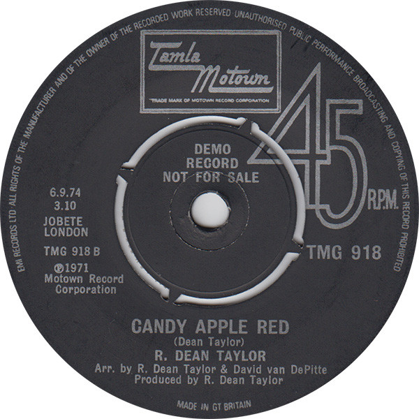 R. Dean Taylor - Gotta See Jane | Tamla Motown (TMG 918) - 2