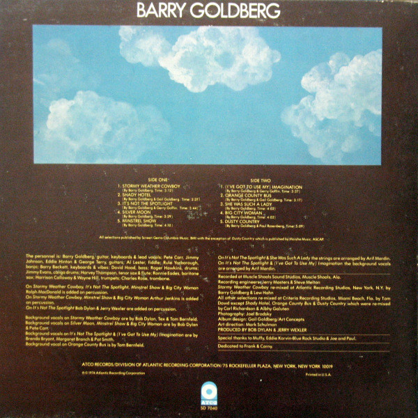 Barry Goldberg - Barry Goldberg | ATCO Records (SD 7040) - 2 Barry Goldberg - Barry Goldberg | ATCO Records (SD 7040) - 2