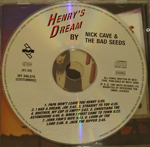 Nick Cave & The Bad Seeds - Henry's Dream | Mute (INT 846.878) - 3