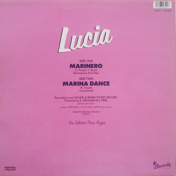 Lucia - Marinero (Remix) | Beverly Records (884 614-1) - 2