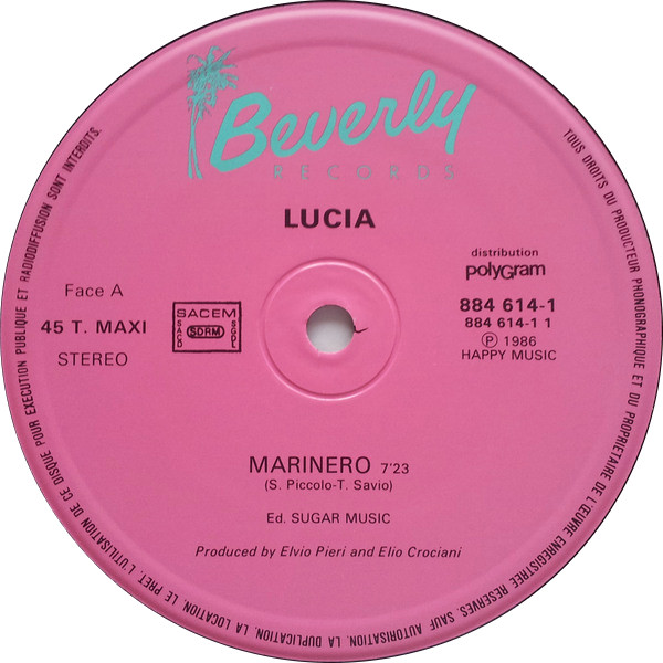 Lucia - Marinero (Remix) | Beverly Records (884 614-1) - 3