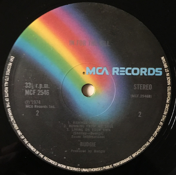 Budgie - In For The Kill! | MCA Records (MCF 2546) - 4 Budgie - In For The Kill! | MCA Records (MCF 2546) - 4