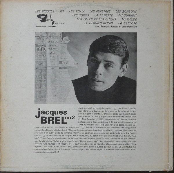 Jacques Brel - No 2 | Barclay (CBLP 2028) - 2