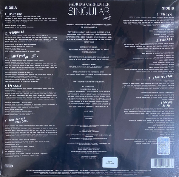 Sabrina Carpenter - Singular Act II | Hollywood Records (00050087426668) - 2