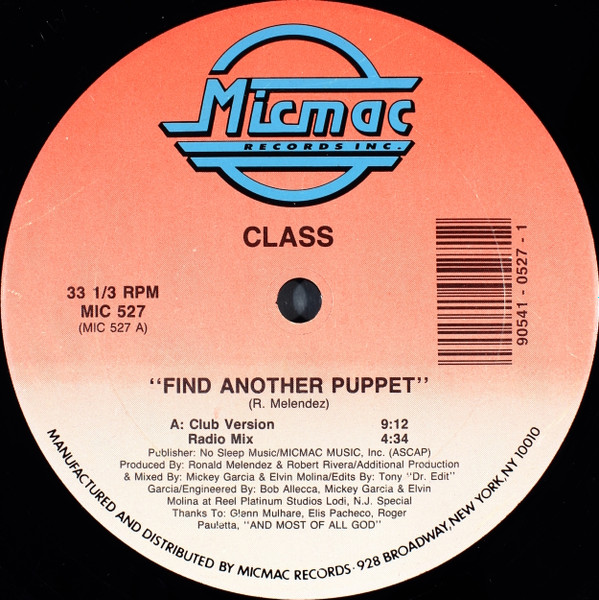 Class - Find Another Puppet | Micmac Records, Inc. (MIC 527) - main