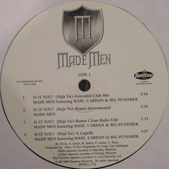 Made Men - Is It You? (Déjà Vu) & Tommy's Theme Remixes | Restless Records (RPRO-170) - main
