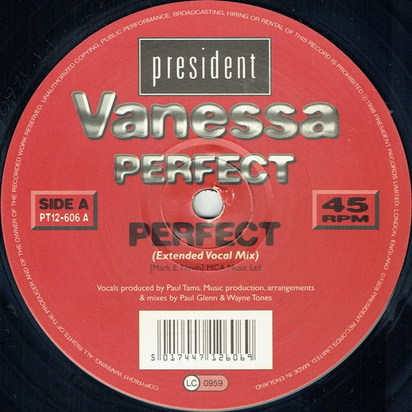 Vanessa - Perfect | President Records (PT12-606) - 2