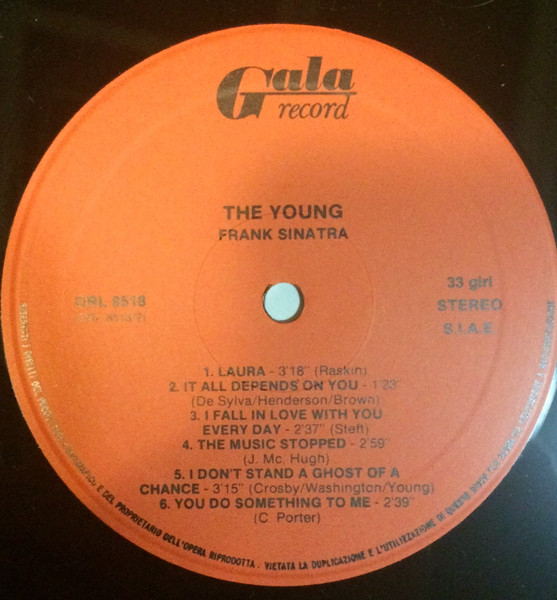 Frank Sinatra - The Young | Gala Records (ORL 8518) - 4 Frank Sinatra - The Young | Gala Records (ORL 8518) - 4
