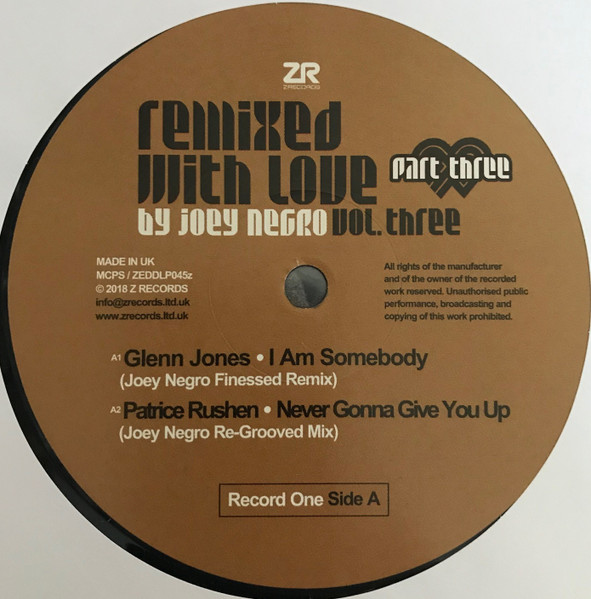 Joey Negro - Remixed With Love By Joey Negro (Vol. Three) (Part Three) | Z Records (ZEDDLP045z) - 3 Joey Negro - Remixed With Love By Joey Negro (Vol. Three) (Part Three) | Z Records (ZEDDLP045z) - 3
