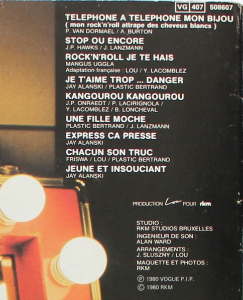 Plastic Bertrand - L'Album | Vogue (508607) - 3