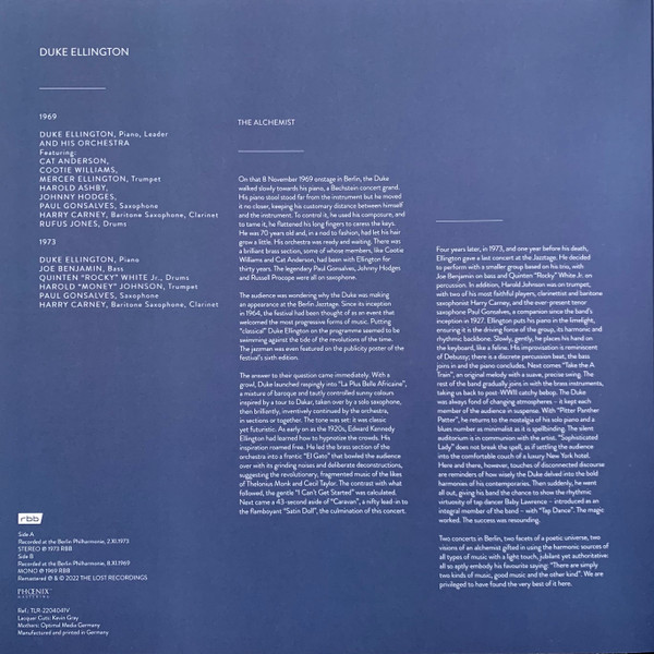 Duke Ellington - Live At The Berlin Jazz Festival 1969-1973 | Fondamenta (TLR-2204041V) - 2