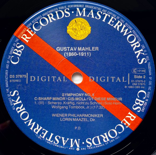 Gustav Mahler - Lorin Maazel , Wiener Philharmoniker - Symphonies 5 & 6 | CBS Masterworks (D3 37875) - 4