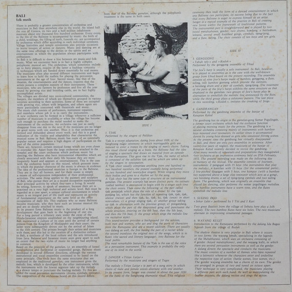 Various - Bali - Folk Music | Odeon (3C 064-17858) - 2 Various - Bali - Folk Music | Odeon (3C 064-17858) - 2