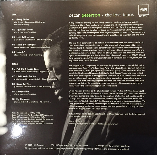 Oscar Peterson - The Lost Tapes | MPS Records (529 096-1) - 2