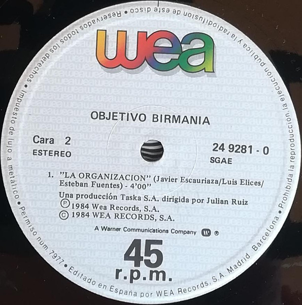 Objetivo Birmania - No Te Aguanto Más | WEA (249281-0) - 4